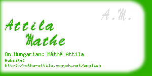 attila mathe business card